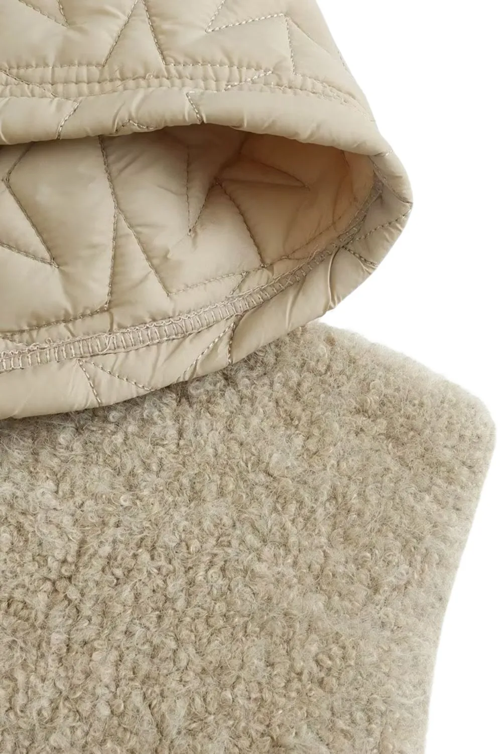 ‘ Dominic’ Knitted Hooded Zipper Vest with Pockets