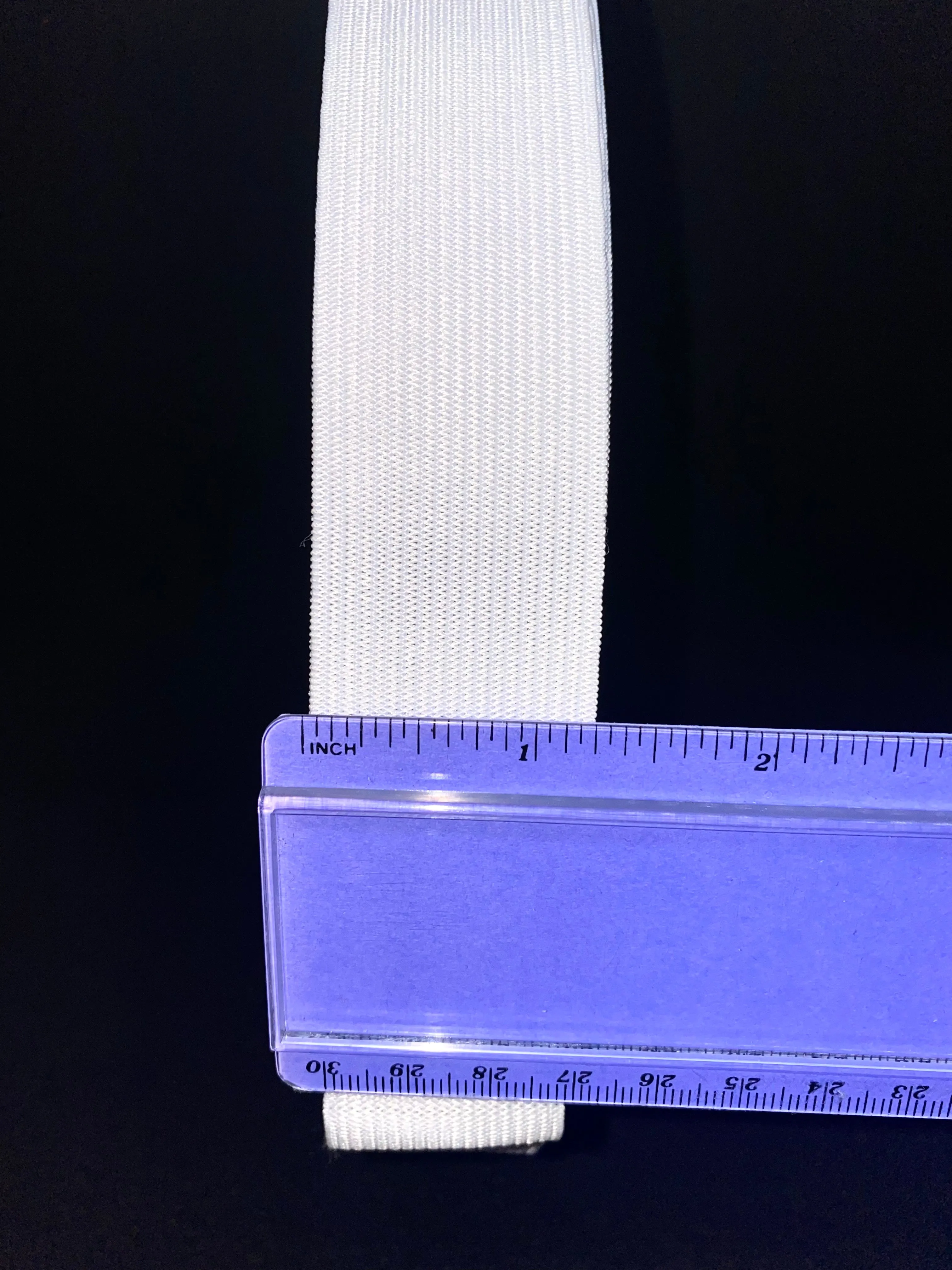 1 1/4" White Knitted Elastic