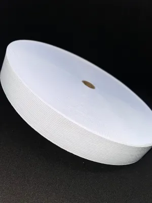 1 1/4" White Knitted Elastic
