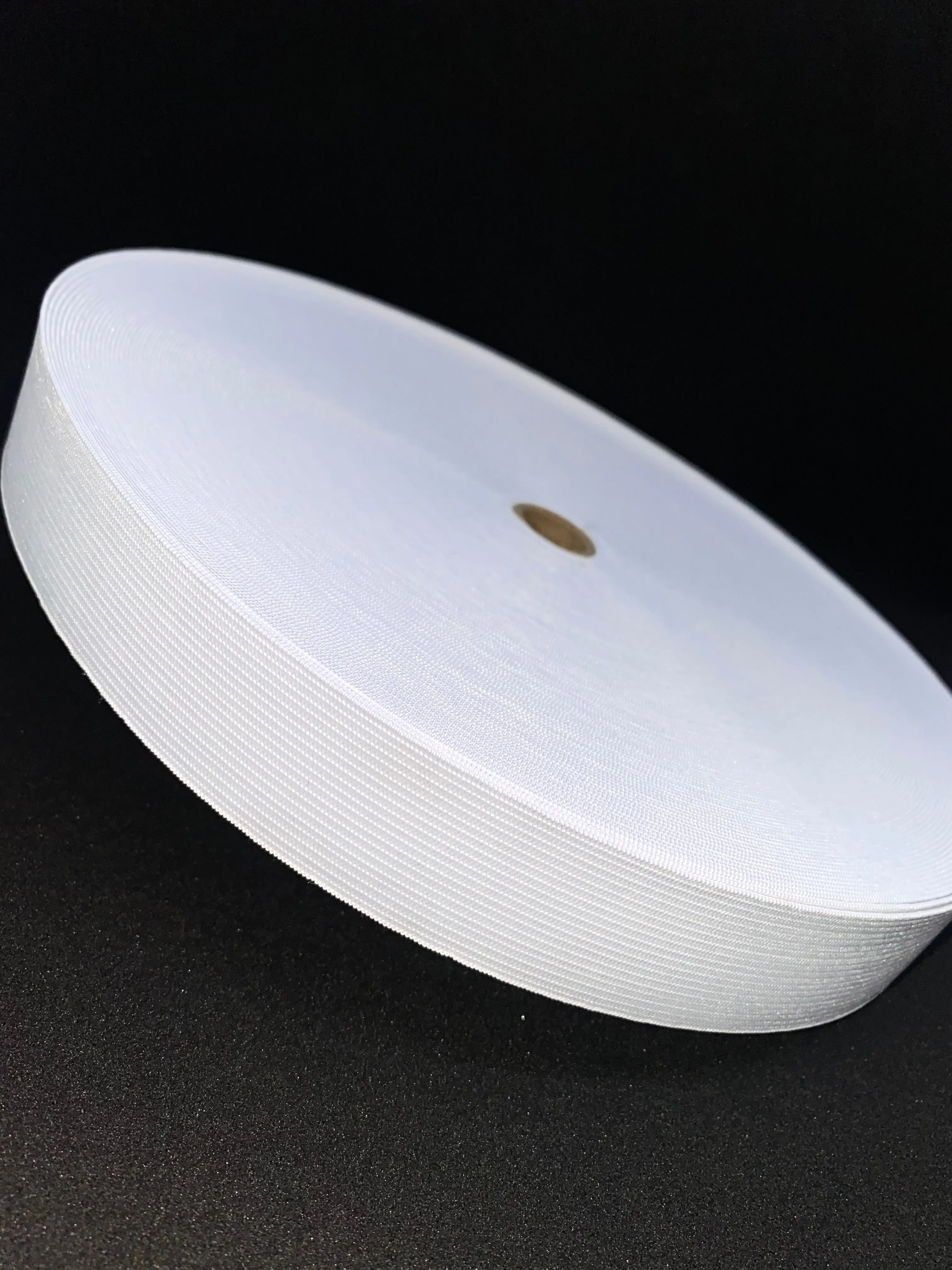 1 1/4" White Knitted Elastic
