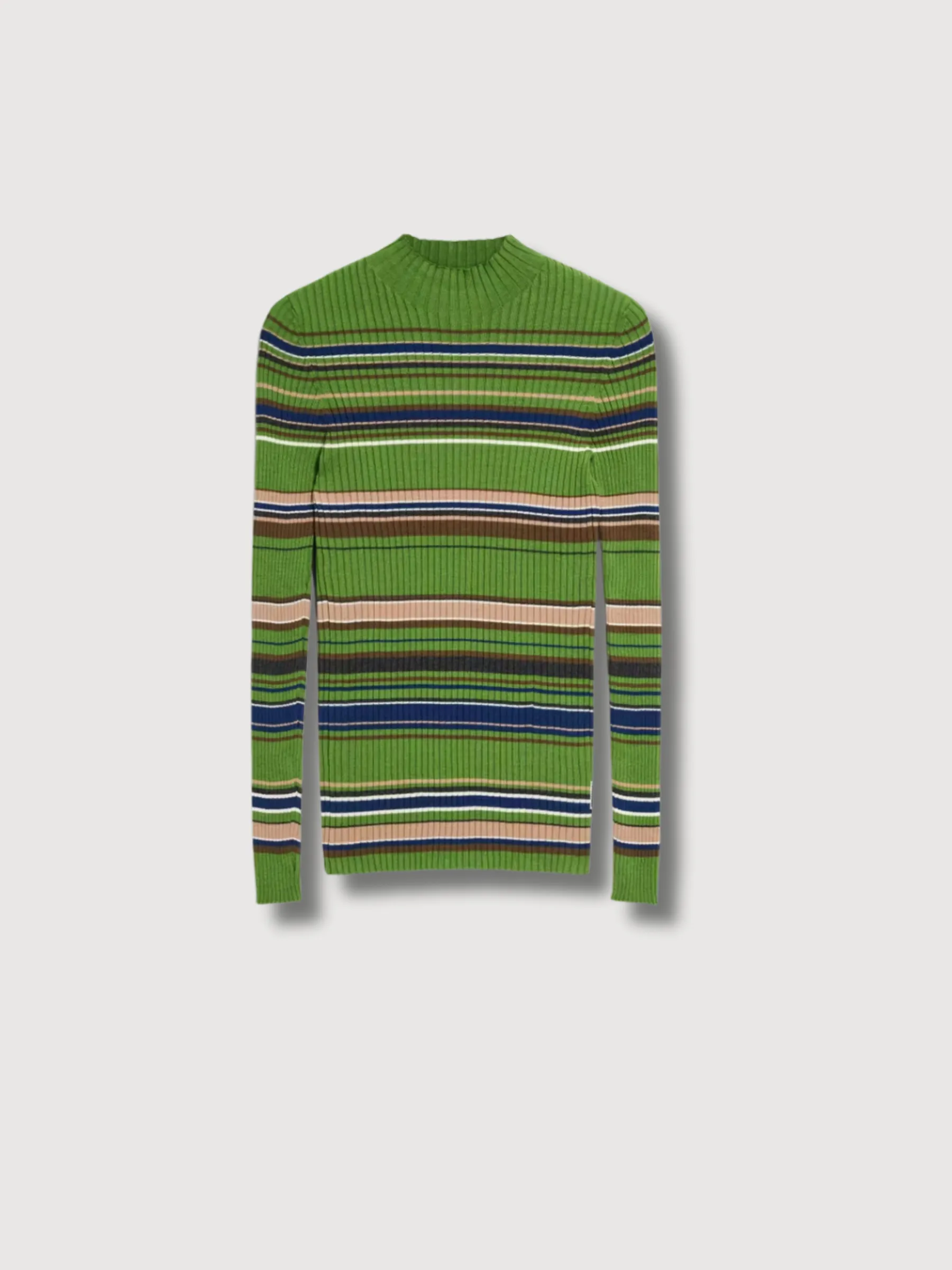 Alaania New Stripes Ivy green Longsleeve | Armedangels