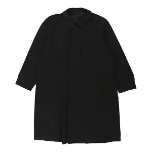 Aquascutum Trench Coat - 2XL Black Polyester