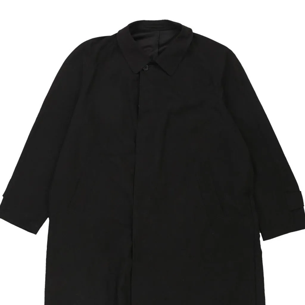 Aquascutum Trench Coat - 2XL Black Polyester