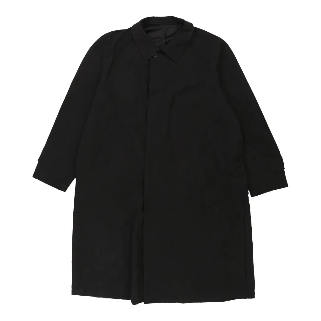 Aquascutum Trench Coat - 2XL Black Polyester