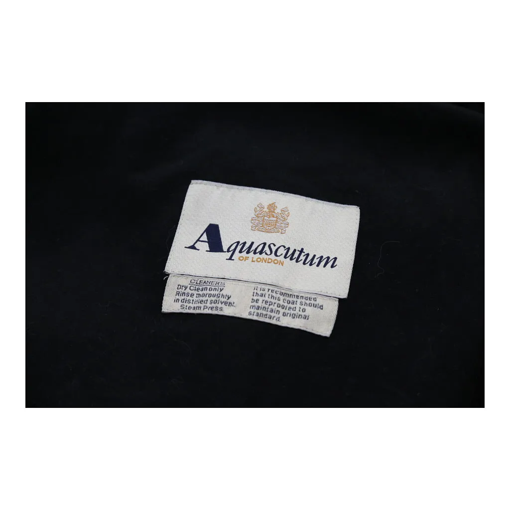 Aquascutum Trench Coat - 2XL Black Polyester