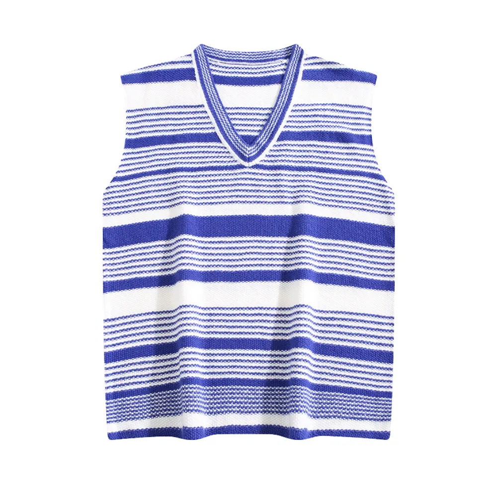 Arctic Fleece Striped Knitted Vest