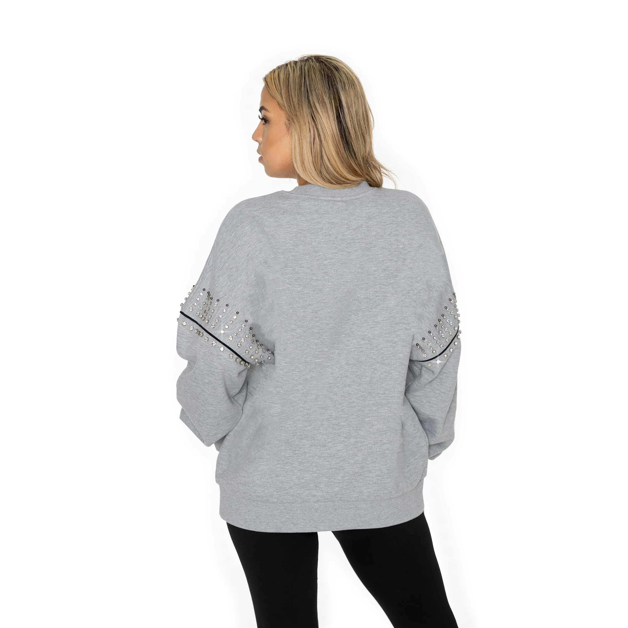 ARIZONA CARDINALS COMPETITIVE EDGE JEWEL TRIM SLEEVE FLEECE PULLOVER
