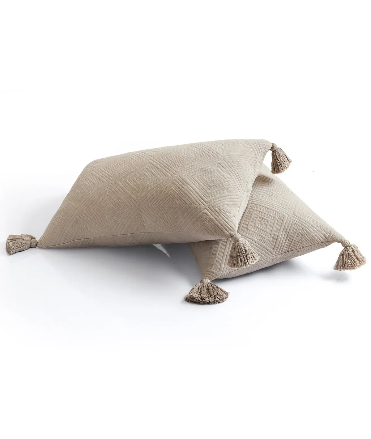 Aysel - Pale Whisper Color 100% Cotton Knitted King Size Bed Cover with 2 Pillow Cover (Set of 3)