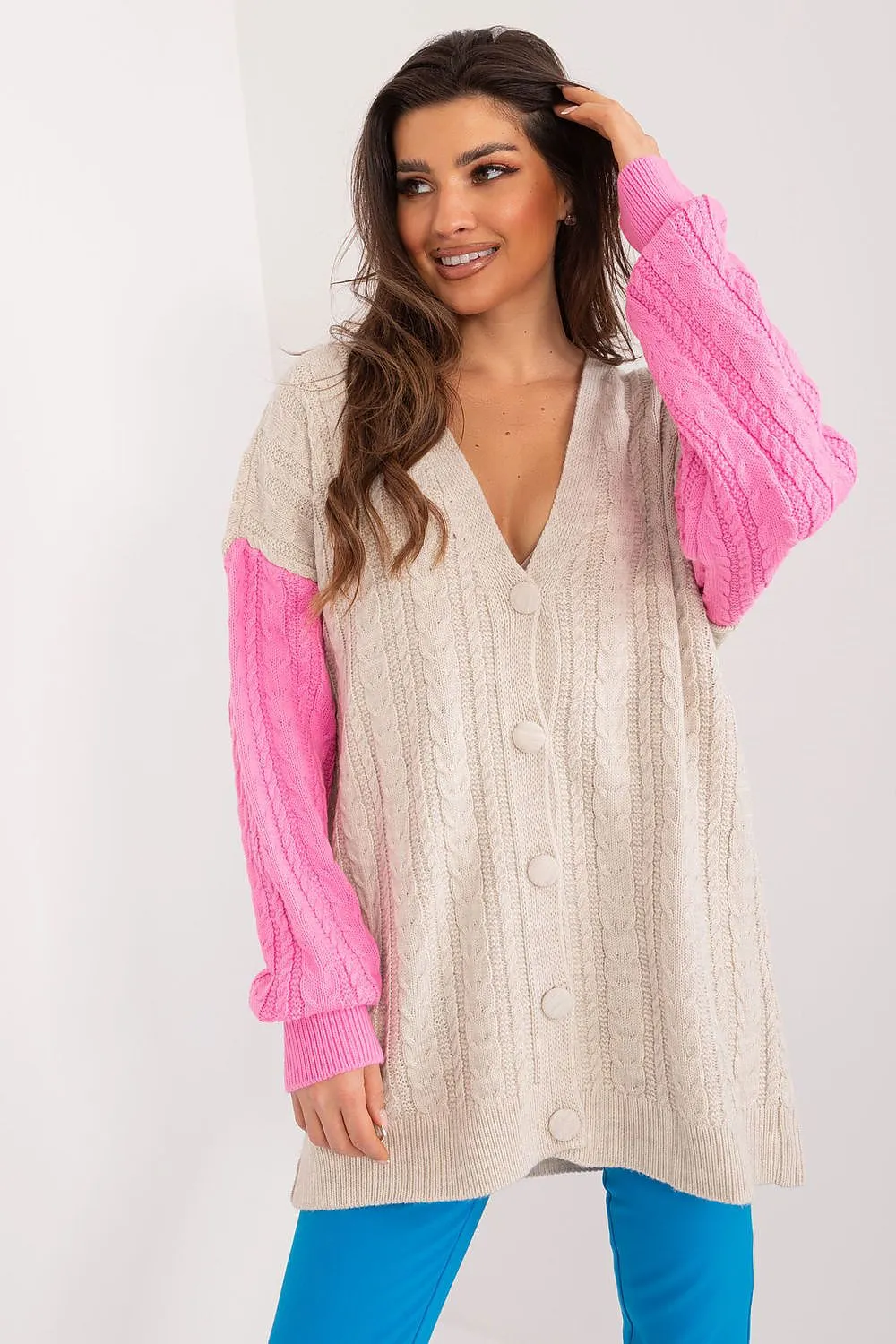 BADU European Knitted Vest Illusion Sweater Cardigan