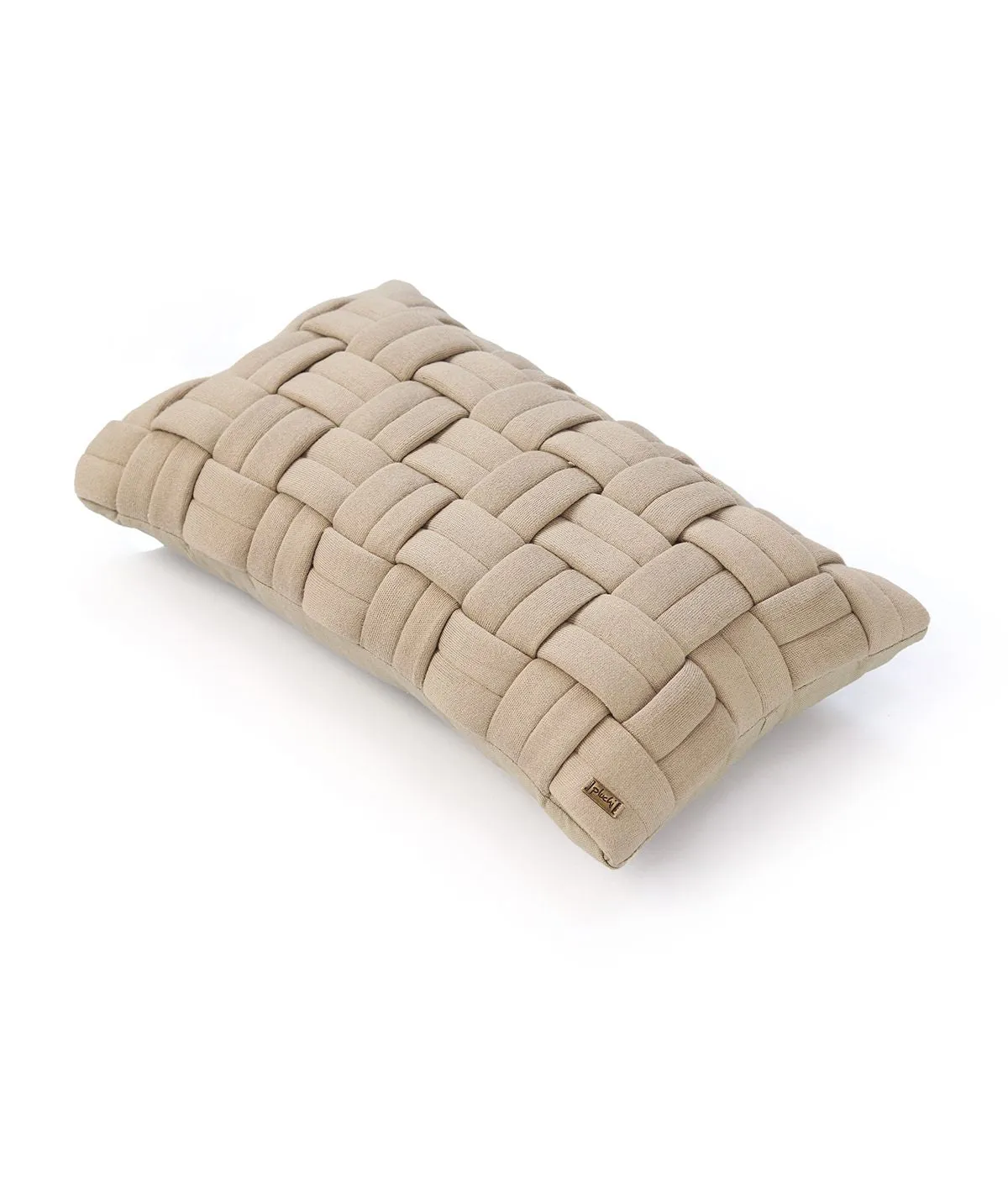 Basket Knit Cotton Knitted Decorative Sandy Brown Color 12 x 20 Inches Pillow Covers