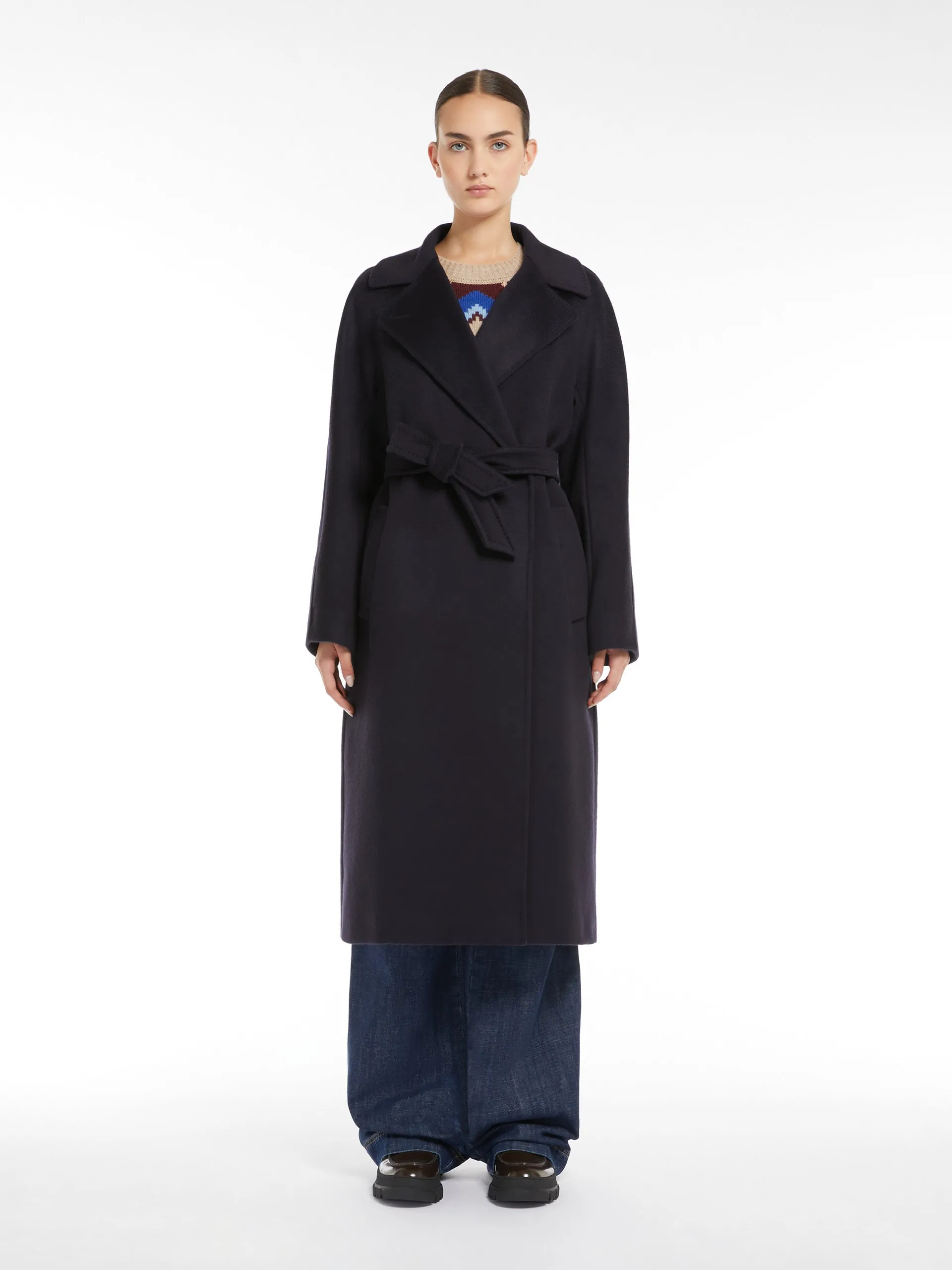 Belted wool coat