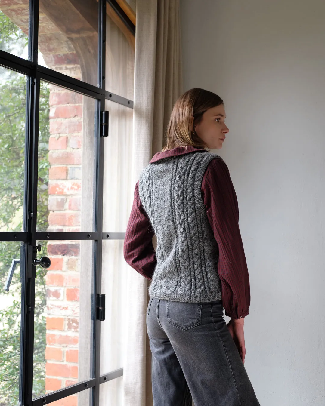 Bibico - Amita Knitted Wool Vest - Charcoal