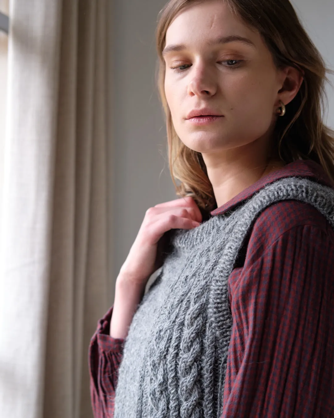 Bibico - Amita Knitted Wool Vest - Charcoal