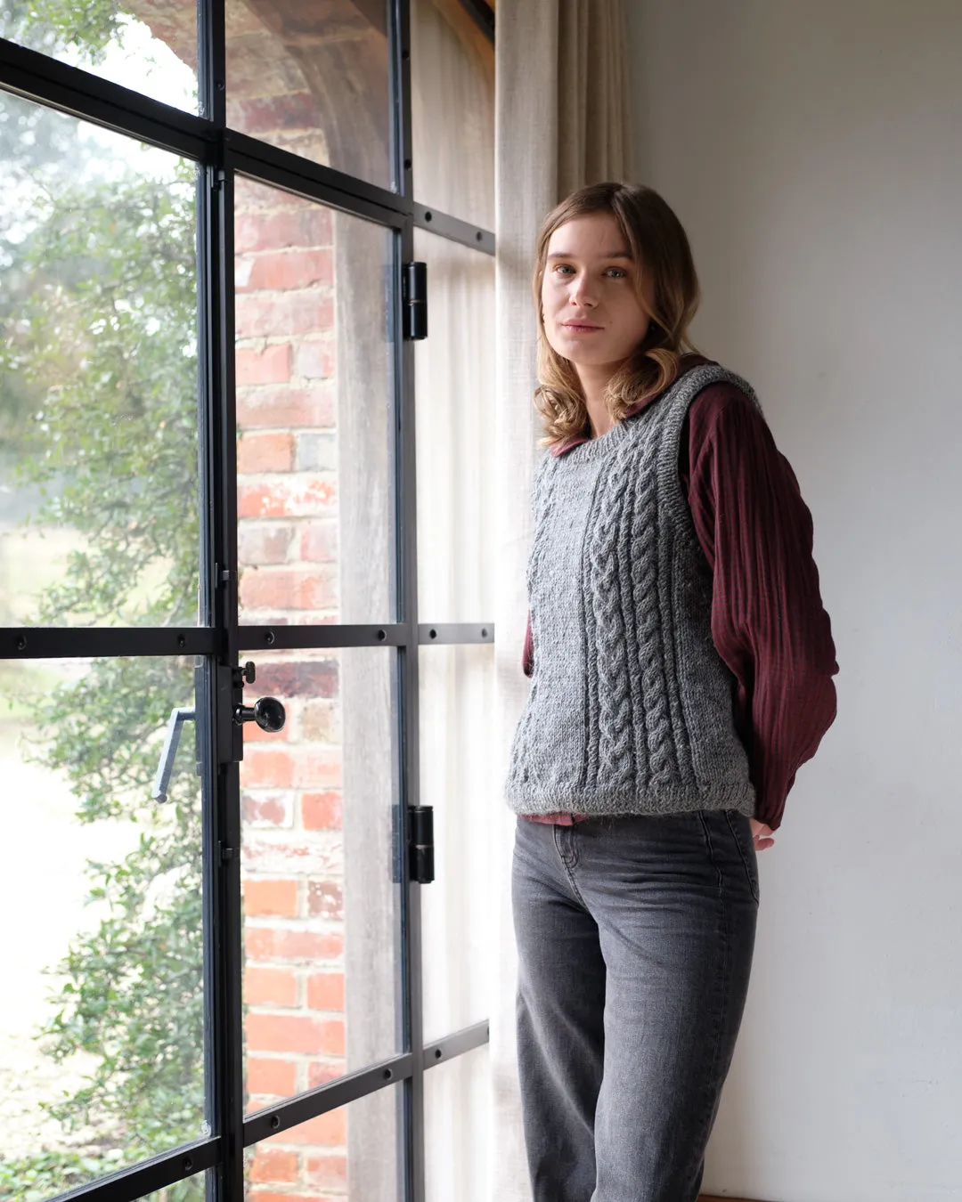 Bibico - Amita Knitted Wool Vest - Charcoal