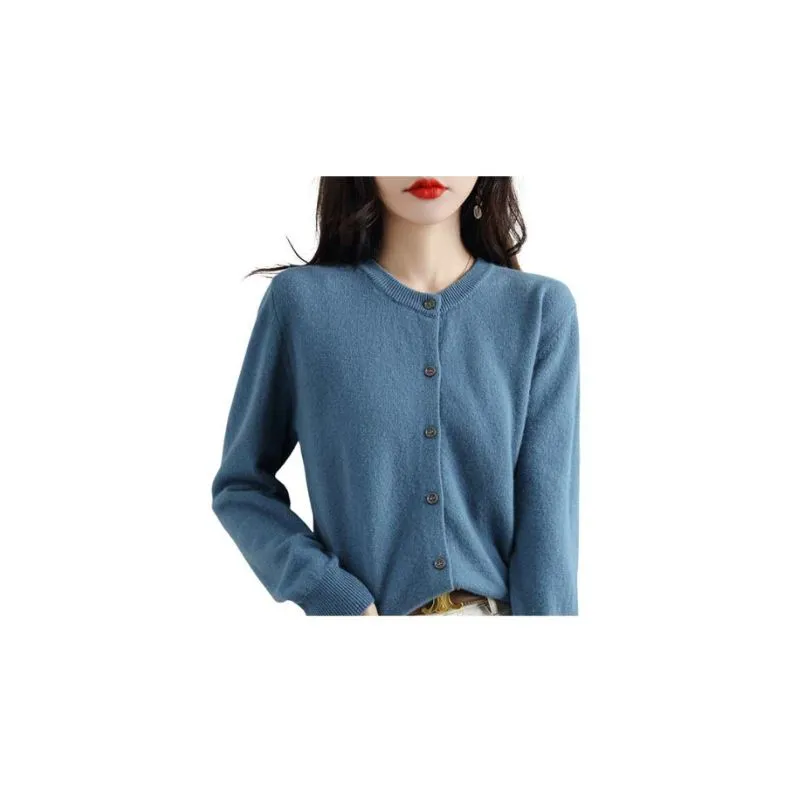 Black Button-Up Cardigan Women