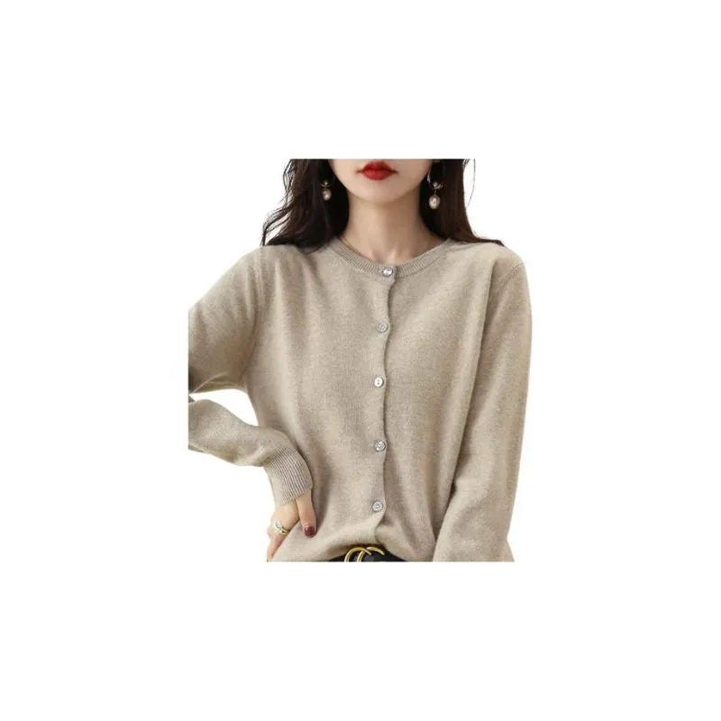 Black Button-Up Cardigan Women