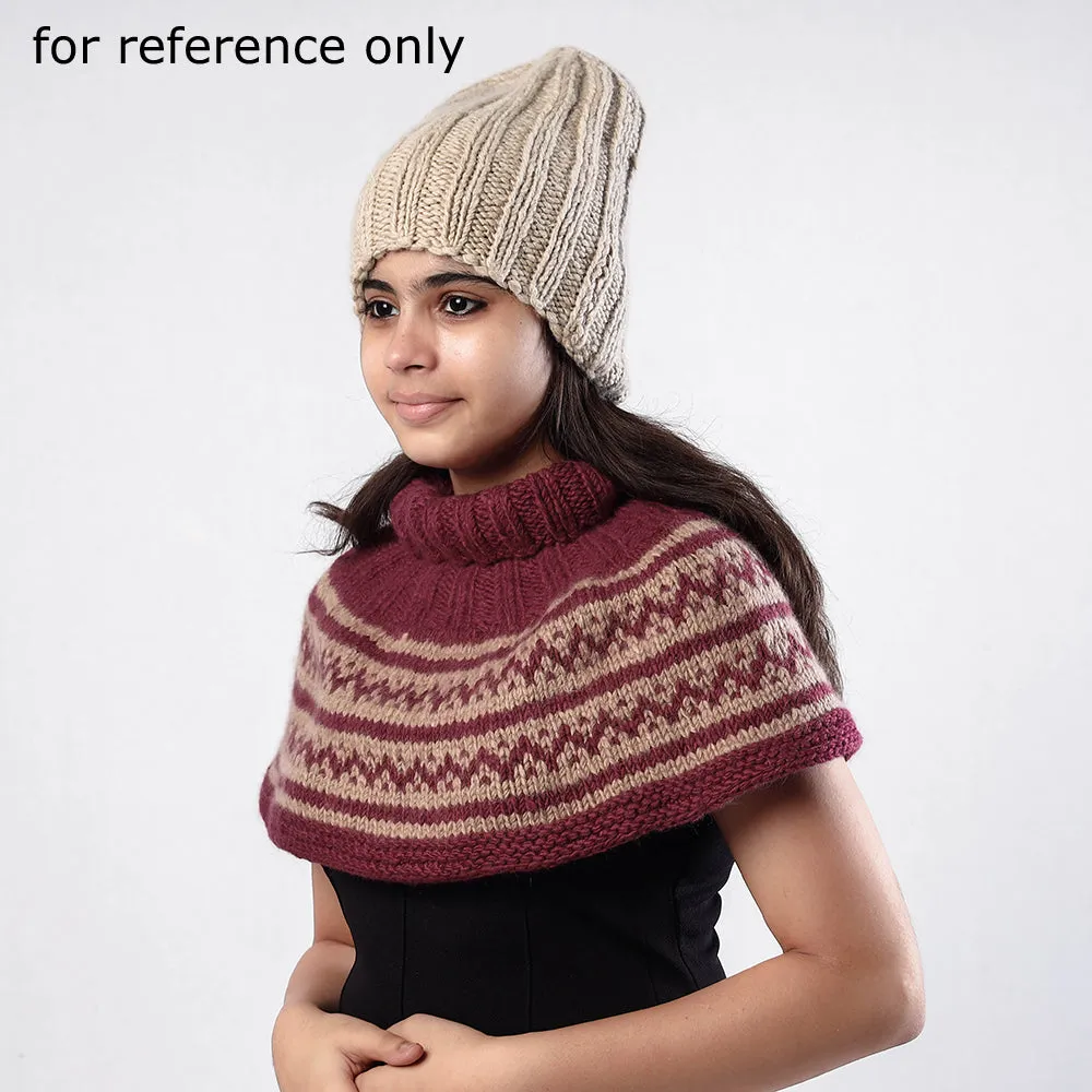 Black - Kullu Karishma Handwoven Pure Angora & Merino Wool Cap
