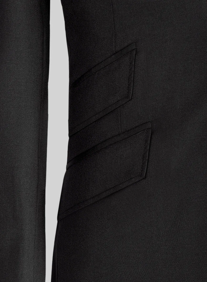 Black Merino Wool Manhattan Style Sports Coat