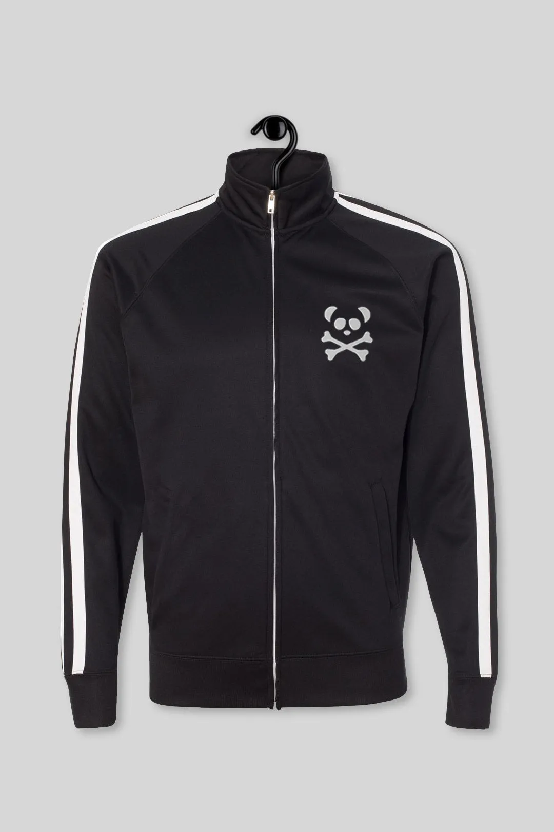 Black Pace Track Jacket - White