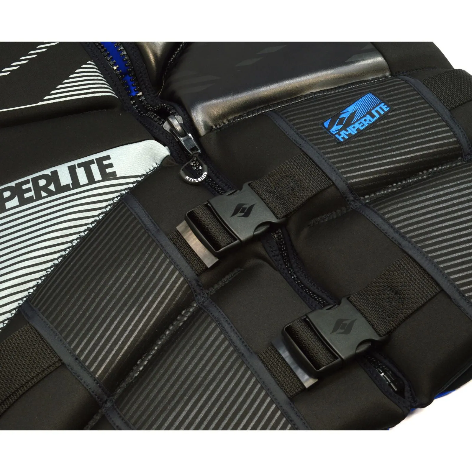 Brand New! HYPERLITE LIFE VEST Men's PFD JACKET Black/Blue LARGE 40-44" Neoprene