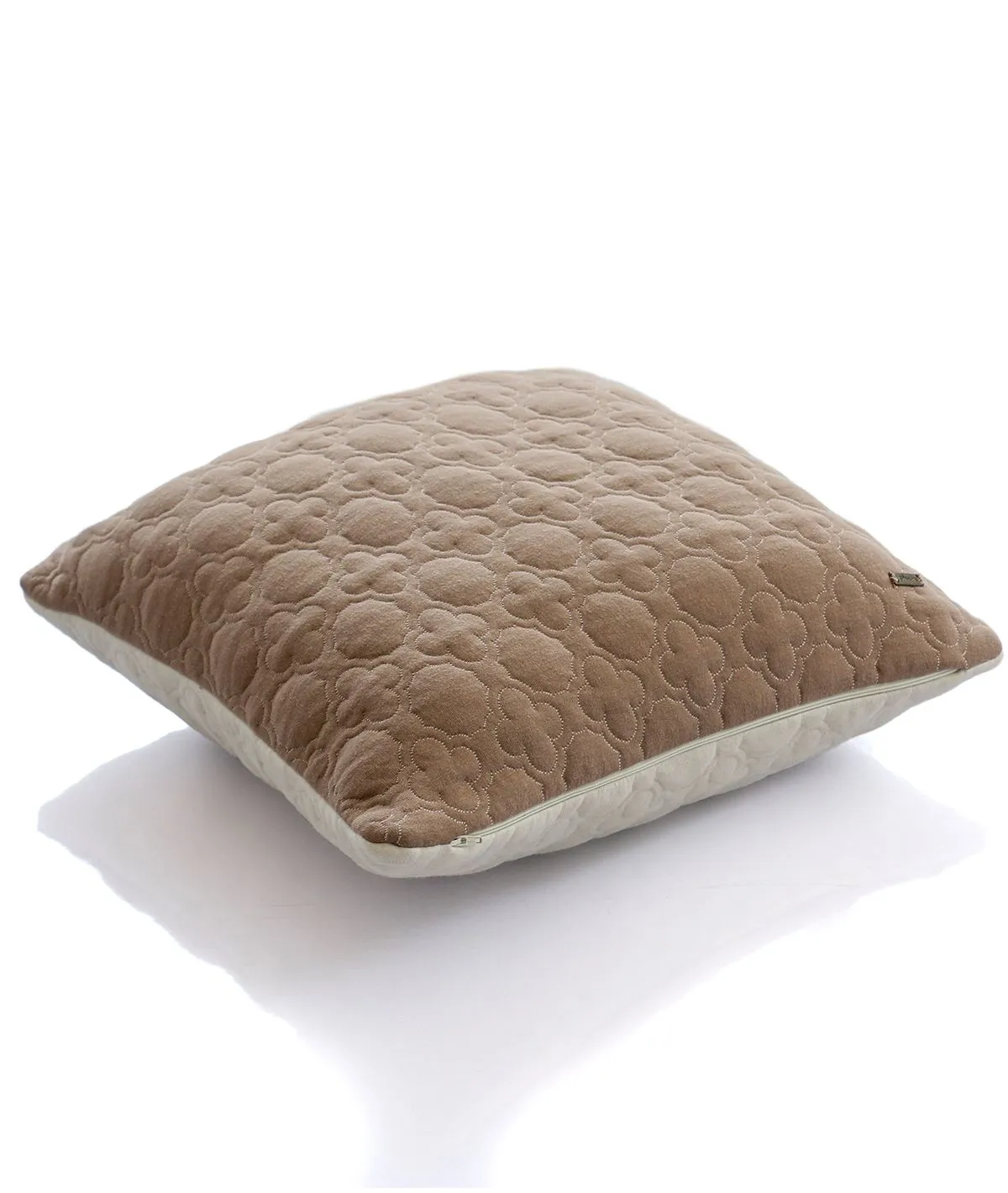 Bubble Cotton Knitted Decorative Dove Beige & Natural Color 18 x 18 Inches Cushion Cover