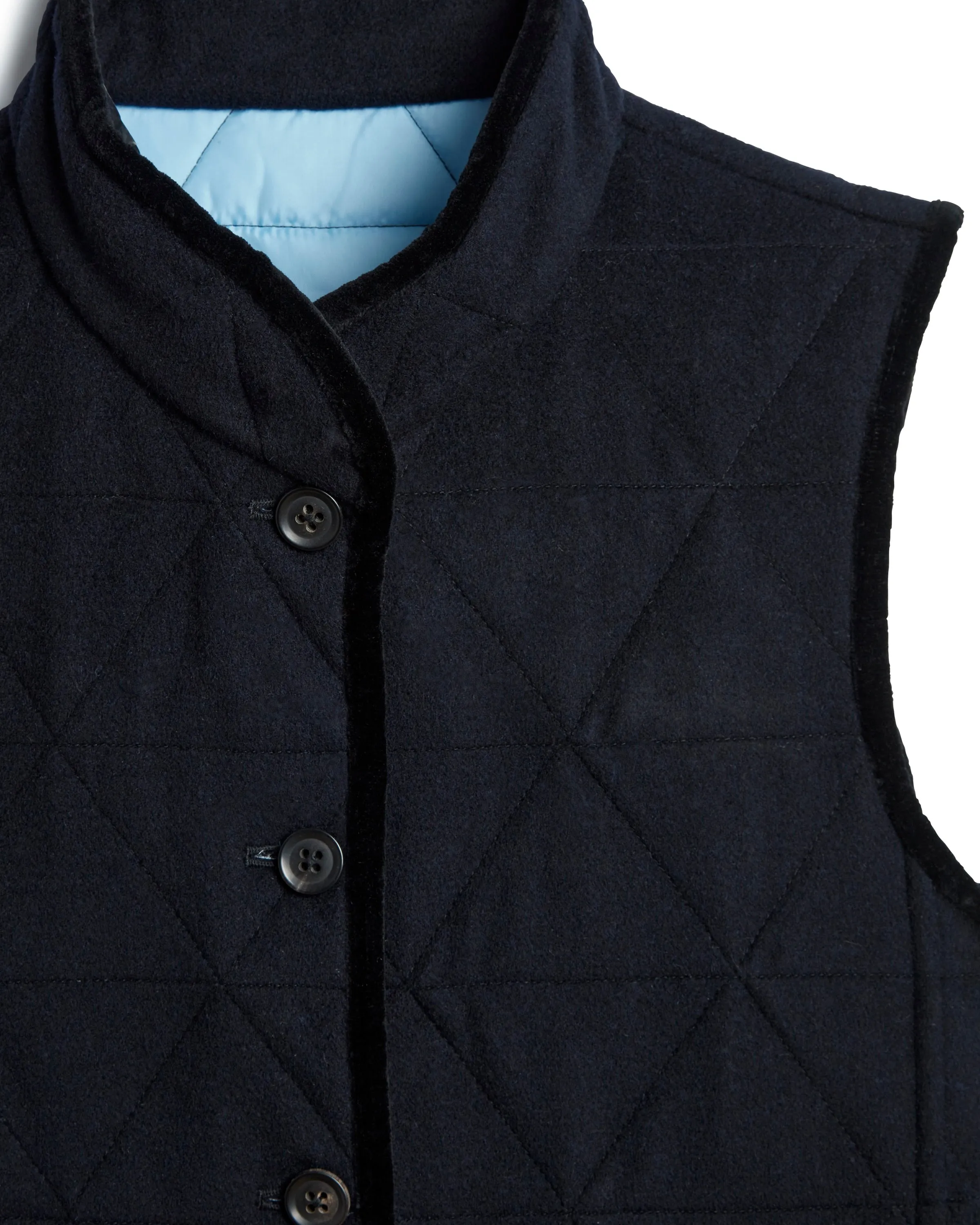 Cashmere blend quilted vest
