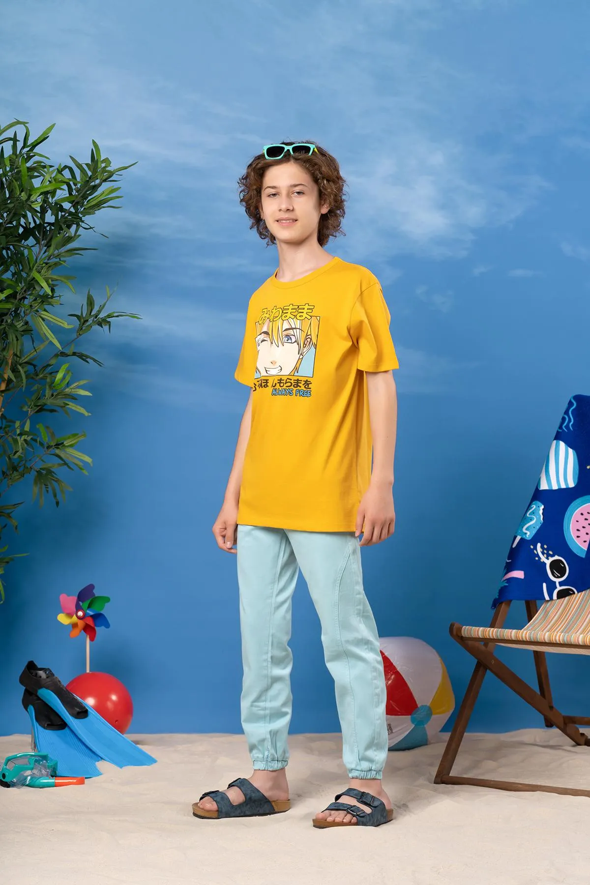 Chino Jogger Pant For Boy - Light Blue
