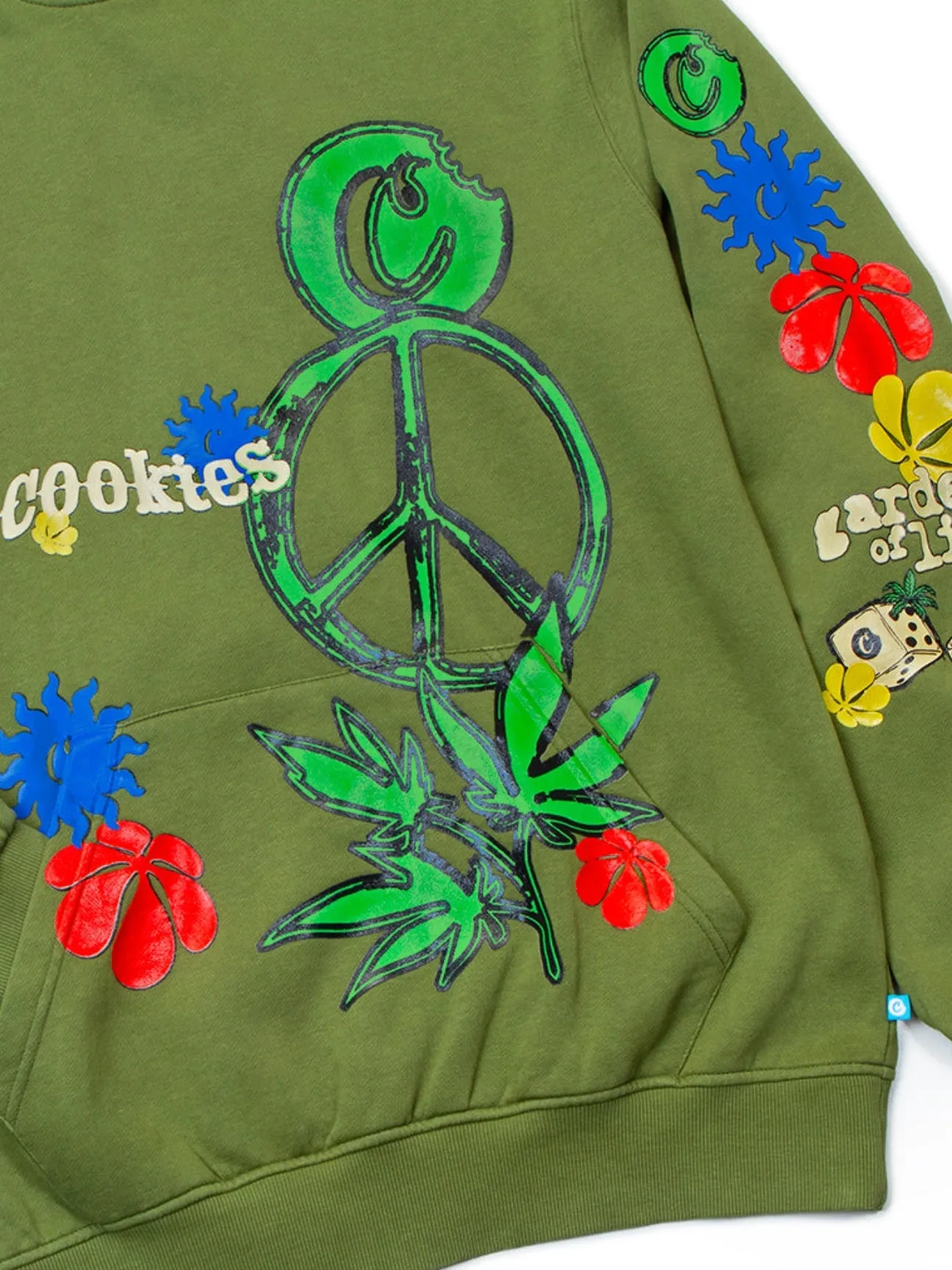 Cookies Garden Of Life Pullover Hoodie With Puff Heat Transfer Artwork