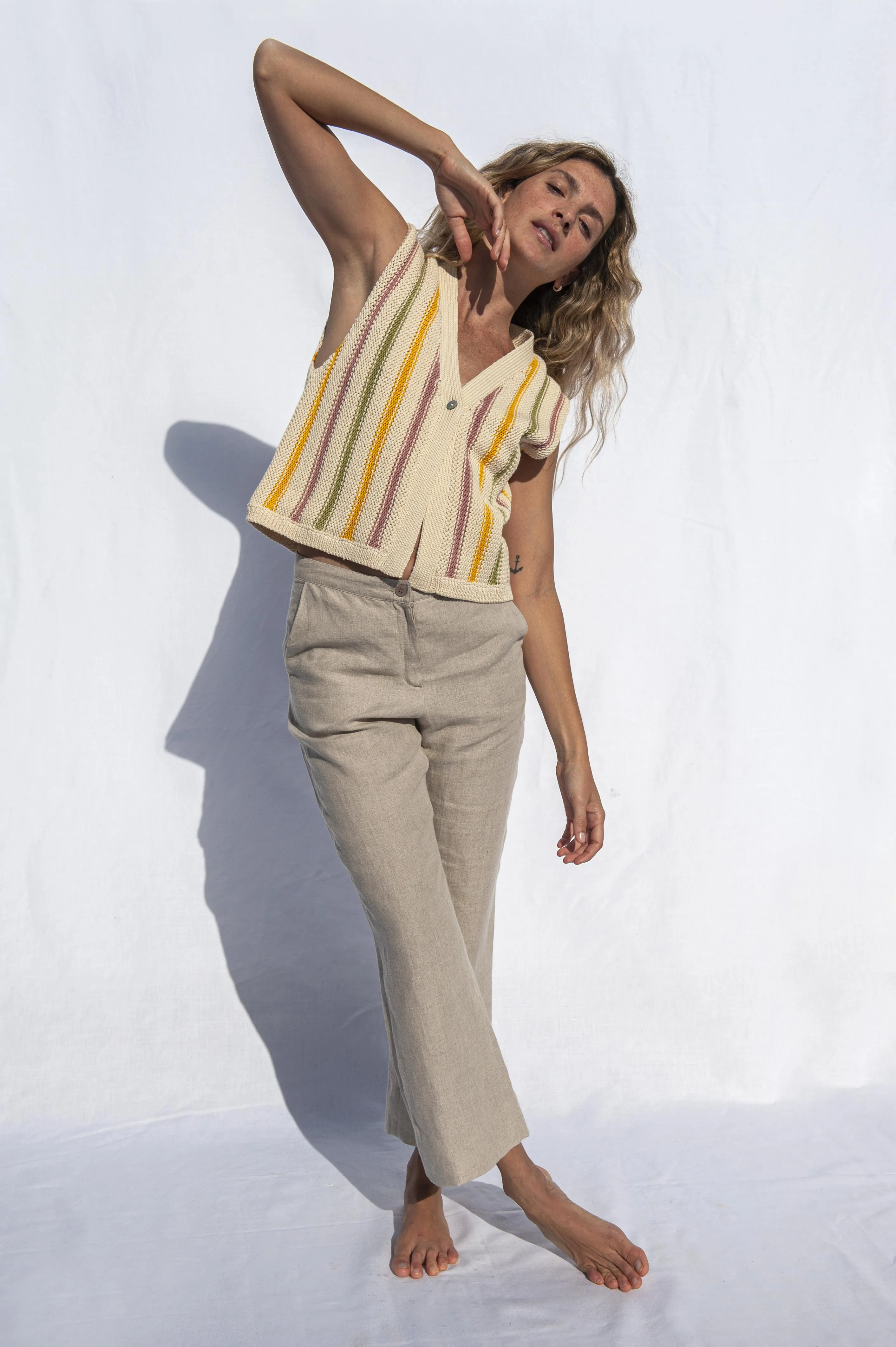 Cora Cotton Vest Stripes