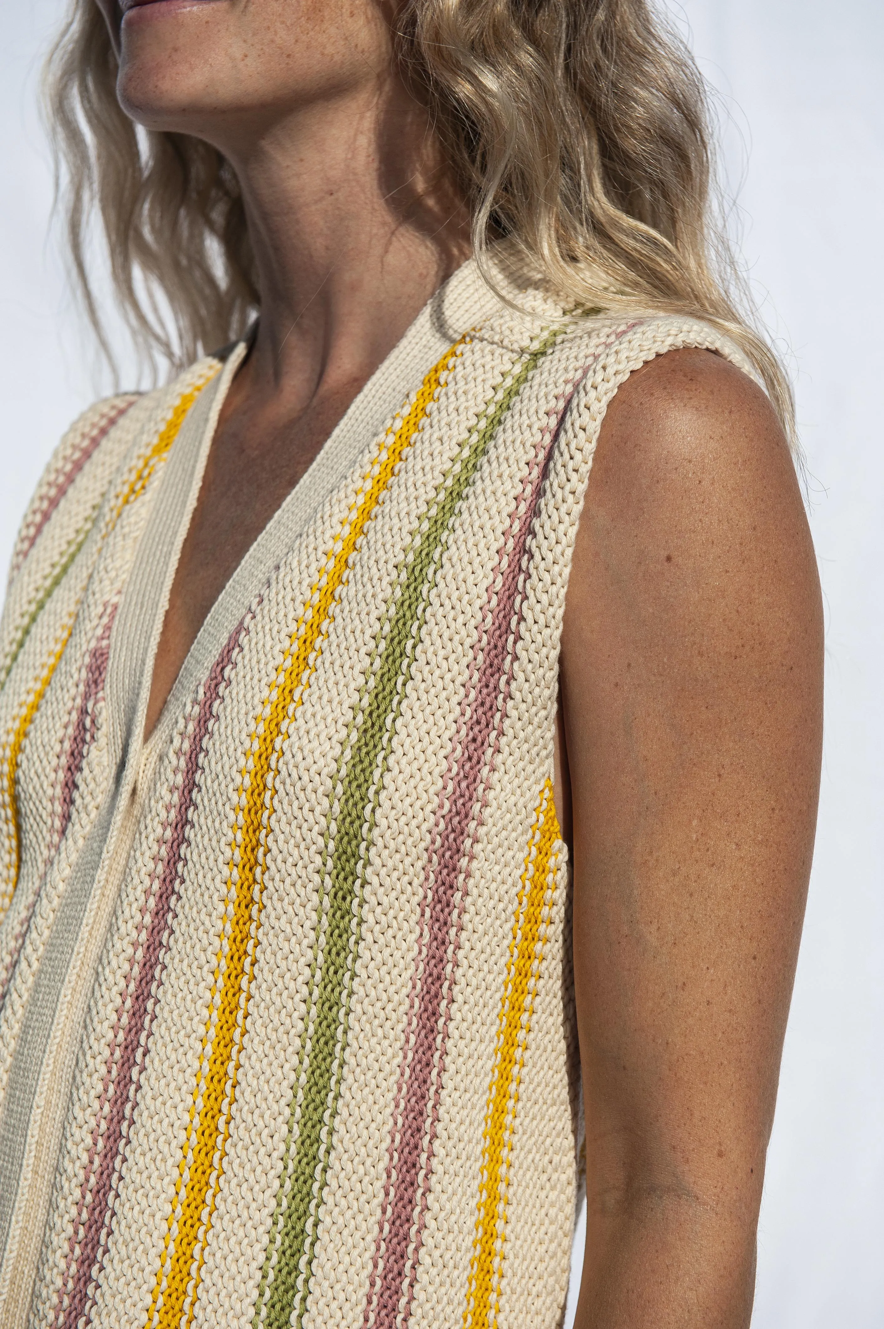 Cora Cotton Vest Stripes