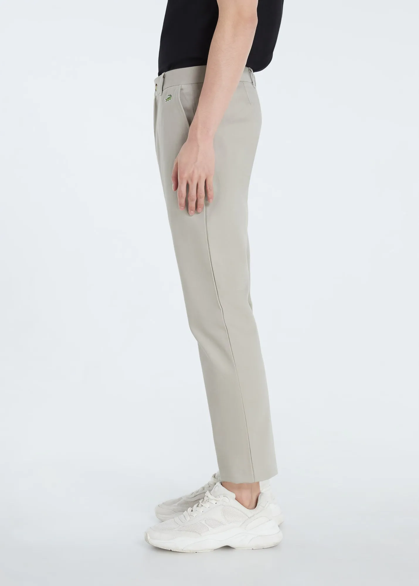 CREAM REGULAR FIT CHINO PANTS