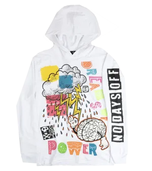 CREATE 2MRW L/S HOODIE TEE WHITE - CF1008