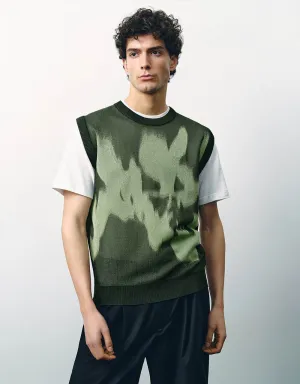 Crew Neck Knitted Vest