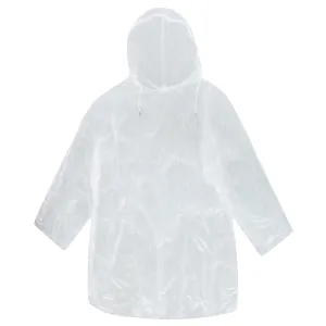 CTM® Kids' Clear Rain Poncho with Stringed Hood