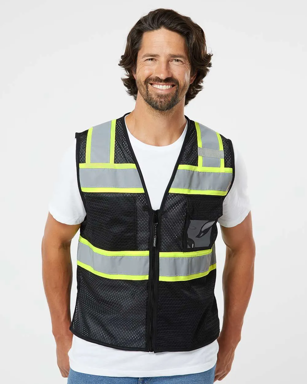 Custom Embroidery - Kishigo - EV Series® Enhanced Visibility 3 Pocket Mesh Vest - B150-156