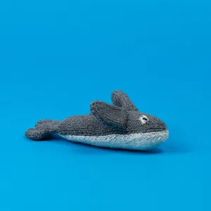 Dog Toy: Hand Knitted Dolphin