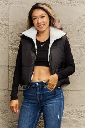 Double Face Drawstring Puffer Vest