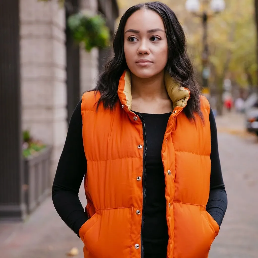 Down Italian Vest - Rust