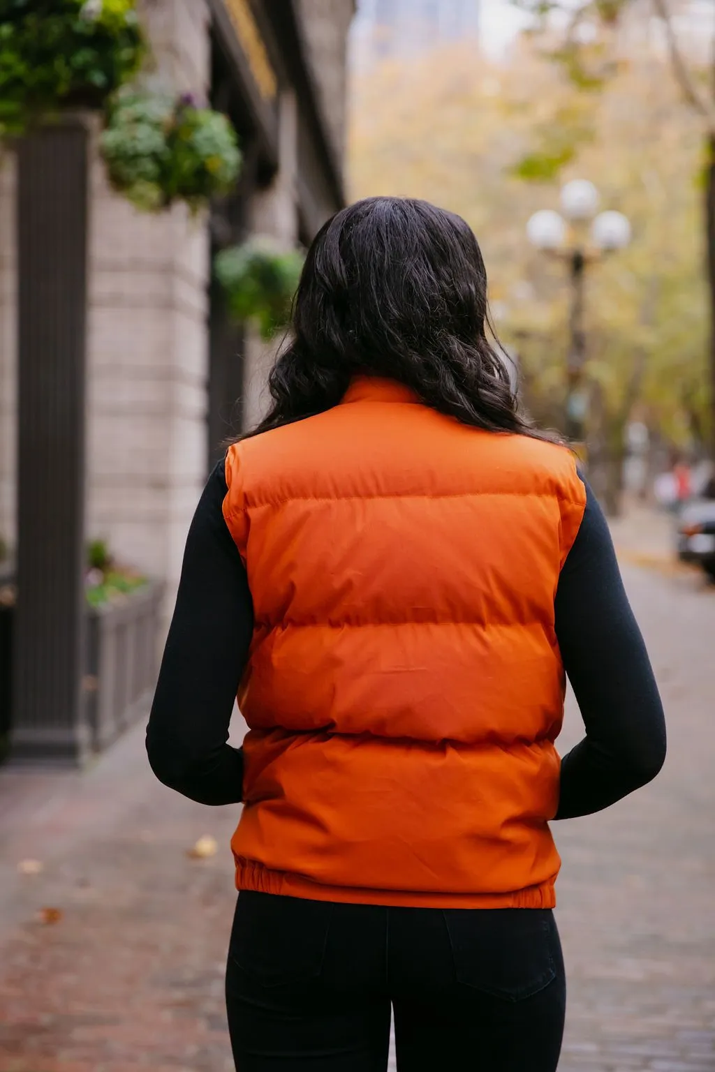 Down Italian Vest - Rust