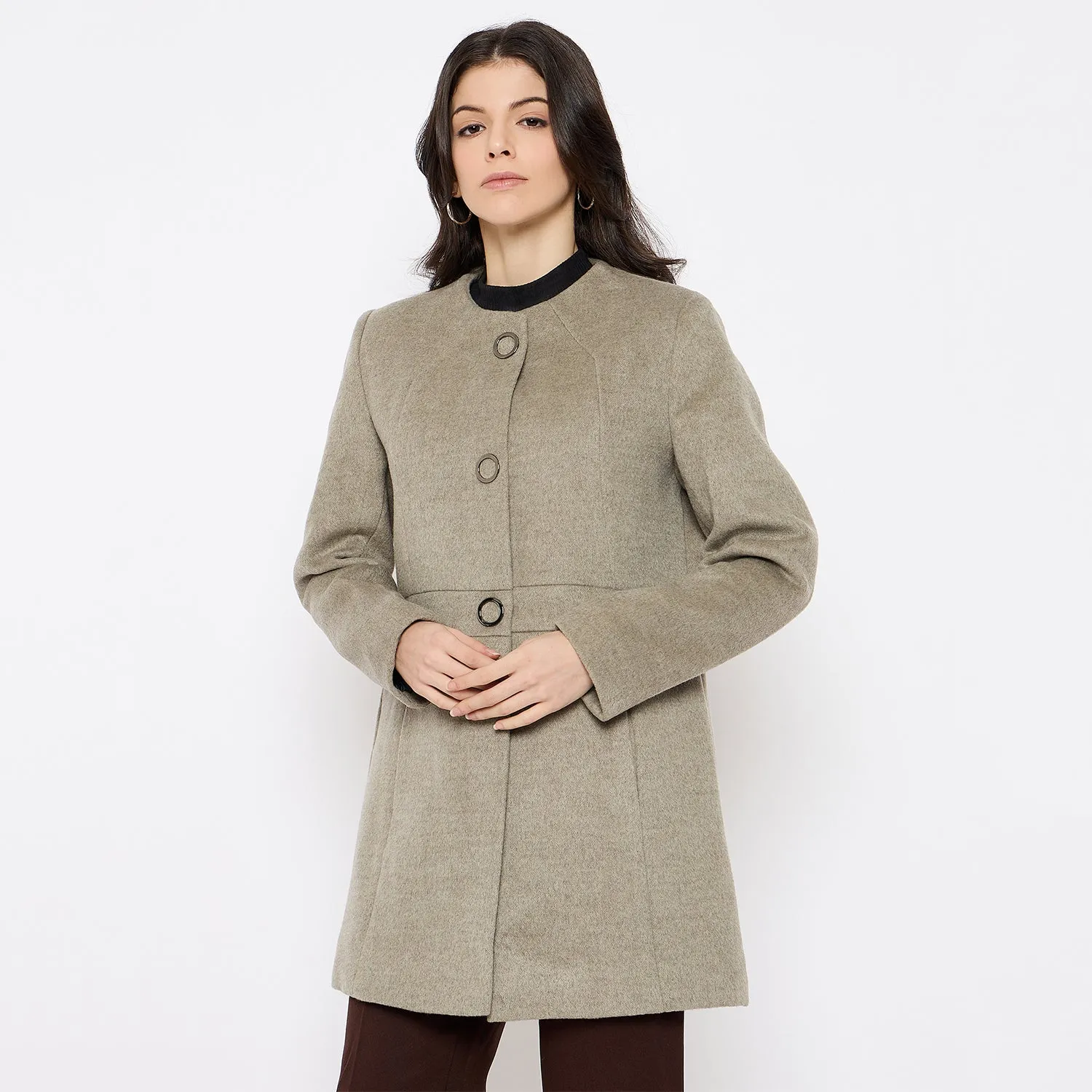 Duke Stardust Women Full Sleeve Long Coat (SDZ4170C)