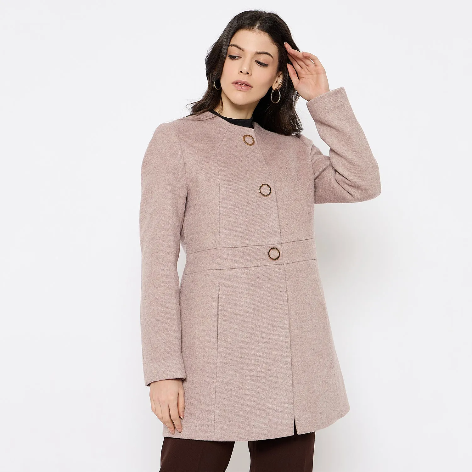 Duke Stardust Women Full Sleeve Long Coat (SDZ4170C)