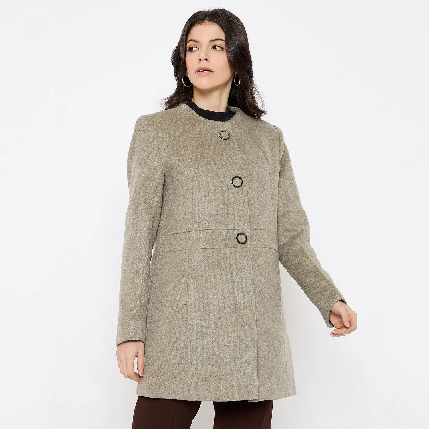 Duke Stardust Women Full Sleeve Long Coat (SDZ4170C)