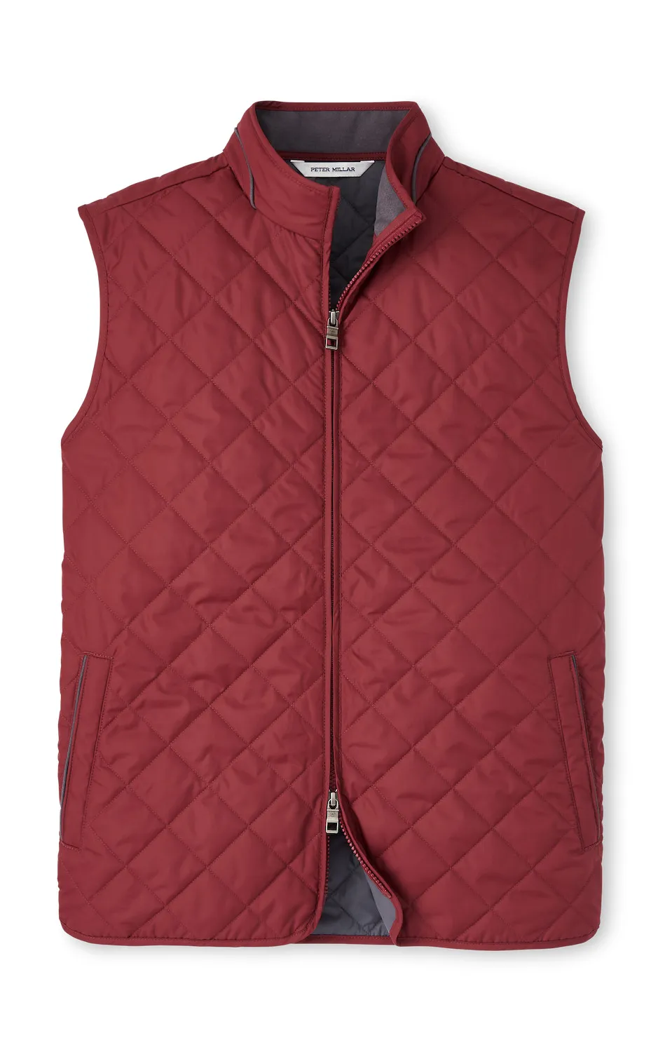 ESSEX QUILTED VEST - CELOSIA RED