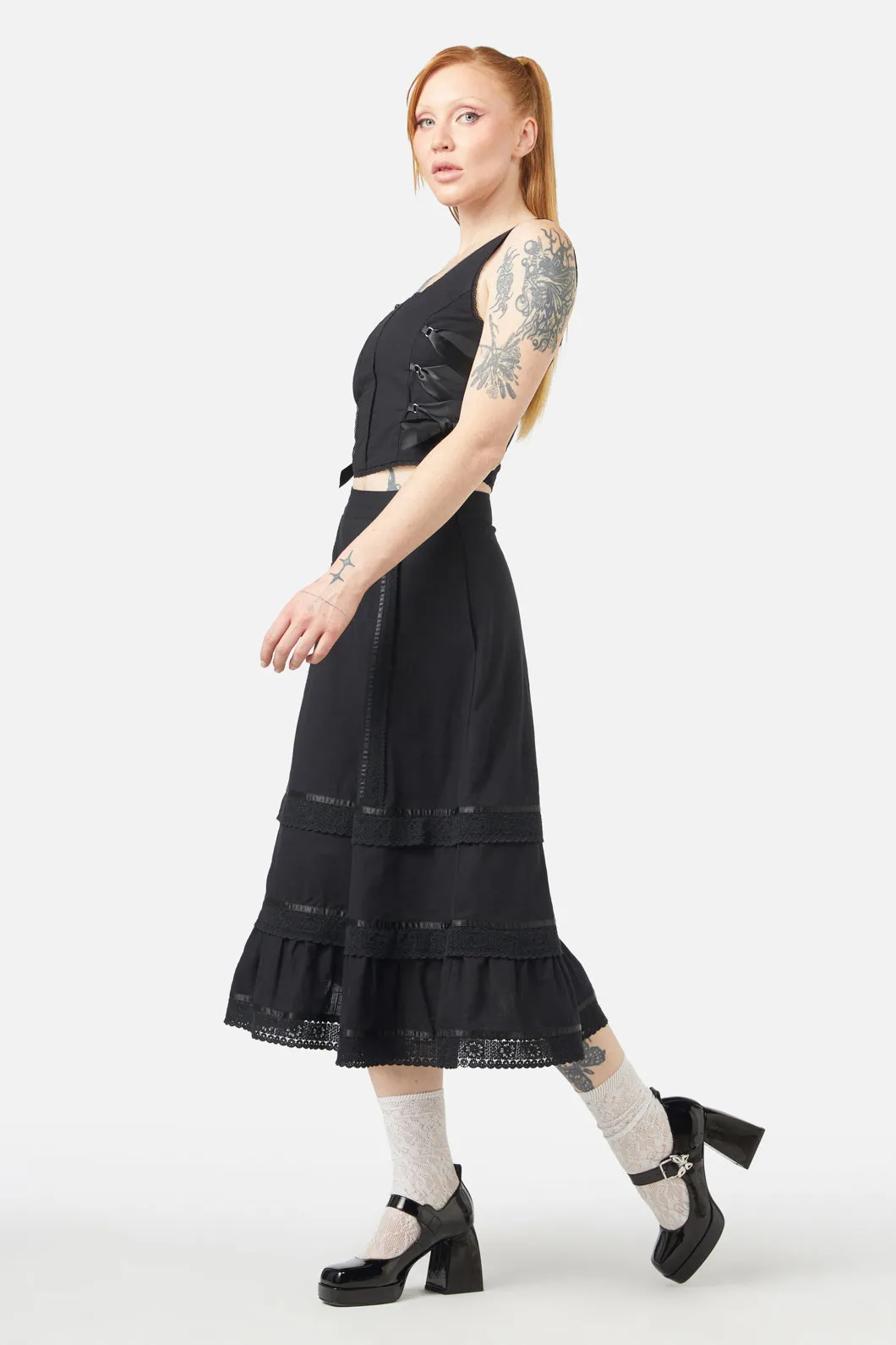 Fighting Evil Midi Skirt