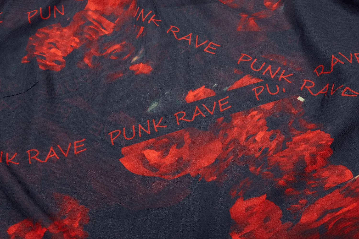 Flowy Punk Rave High-Low Floral Layered Skirt