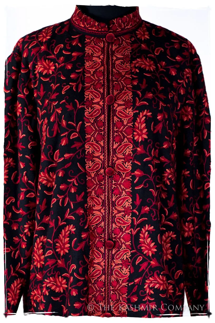 Française Nuances de Rougé Paisley Wool Coat
