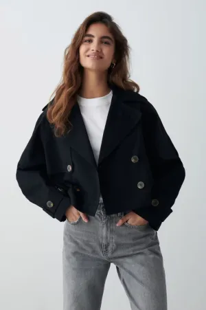 Ginatricot / Damen-Jacke / Cam short trench coat