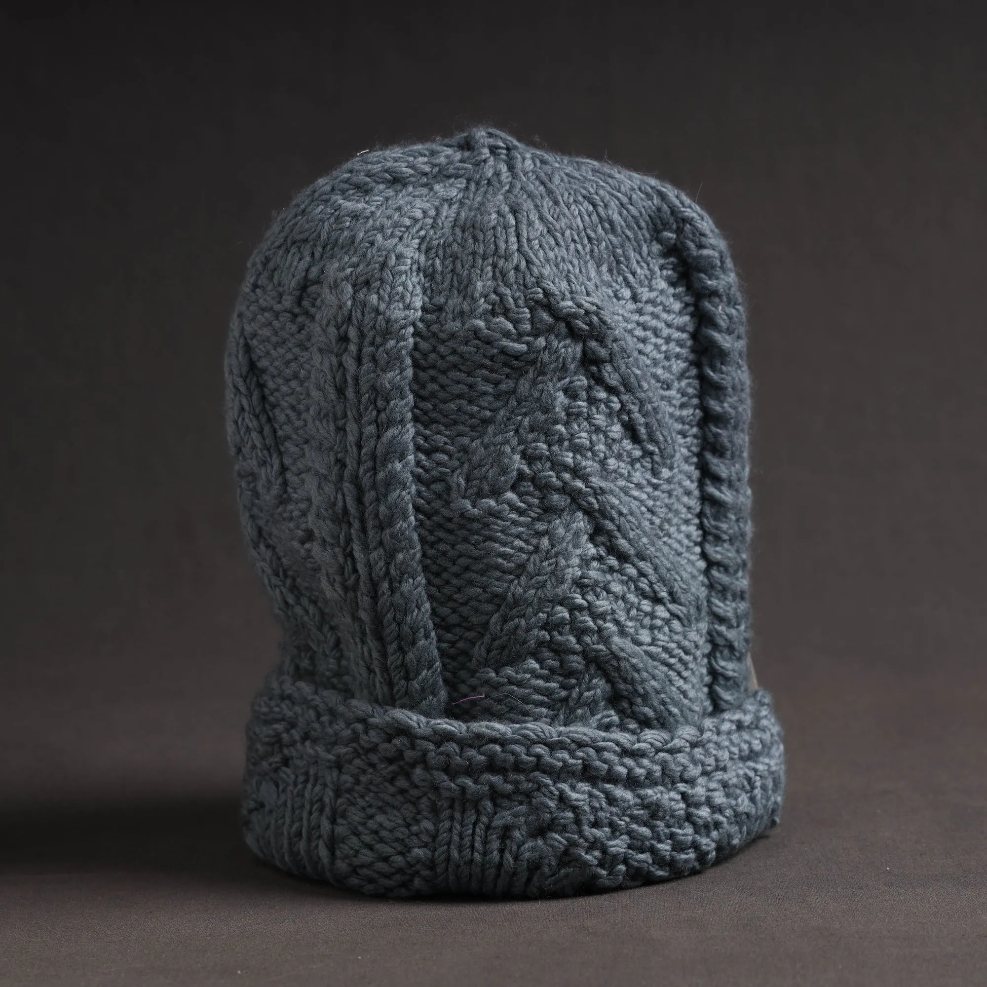 Grey - Kullu Karishma Handwoven Pure Merino Wool Cap