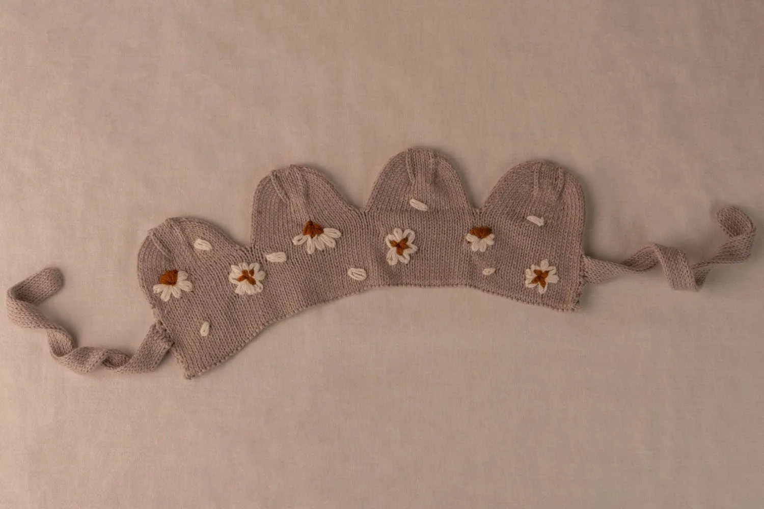 Hand Knitted Flower Crown