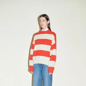 HEIDI Stripe Jumper | Red & Apple Green